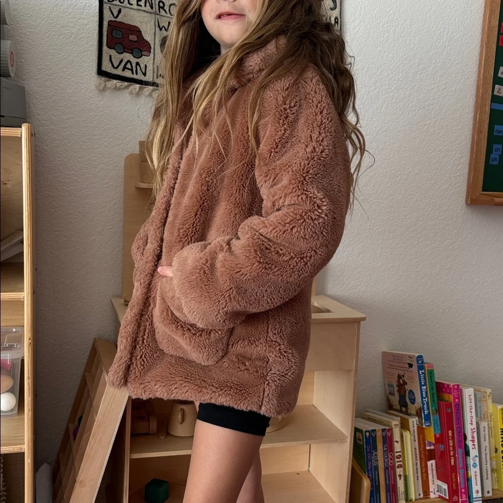 H&M Kids Fuzzy Faux Fur Jacket Coat